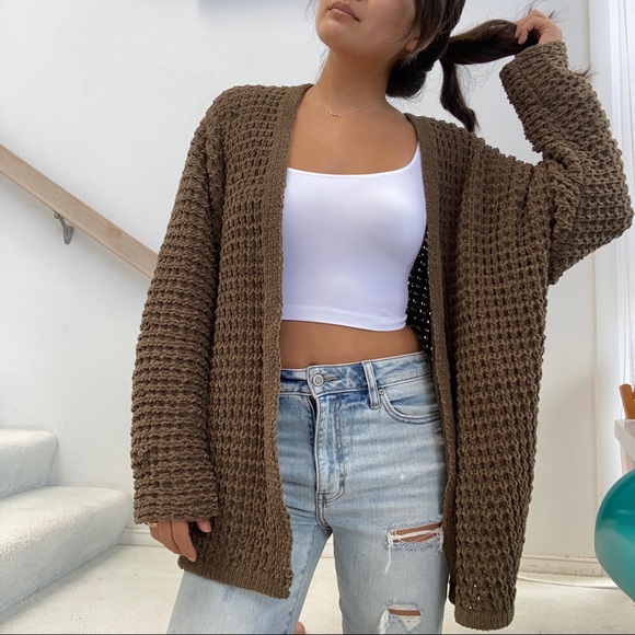 La Hearts Sweaters - Green knit sweater L.A. hearts